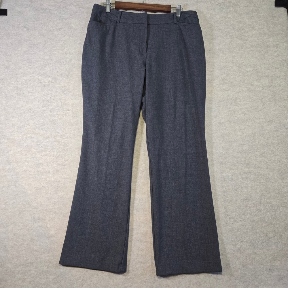 Worthington Curvy Trouser Pants Women's 12 Short Gray Straight Leg